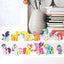 Unicorn Cake Topper Set - 12-Piece Mini Unicorn Figures for Birthday Cake Decoration, Collectible Magic Rainbow Cartoon Toys