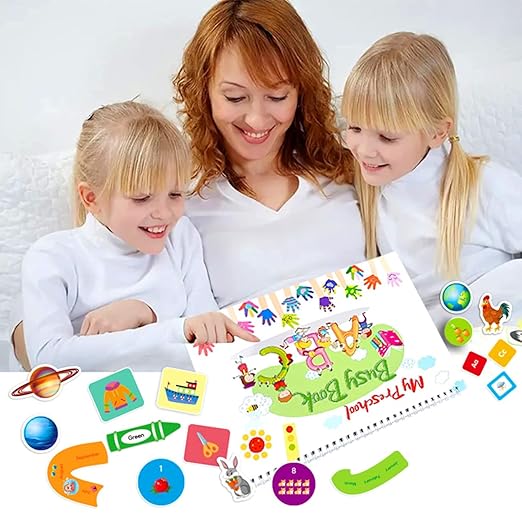 Toys for Toddlers ? Reusable Sticker Busy Book for Kids, Preschool Activity & Educational Learning Book for Early Development