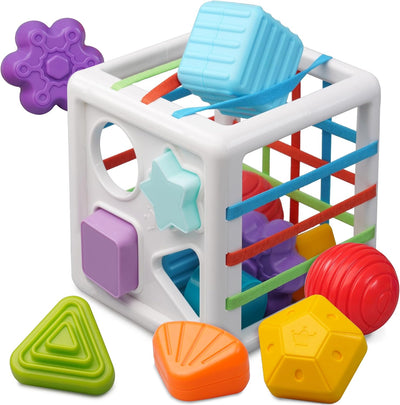 Toddler Montessori Toys for 1+ Year Olds: Sensory Shape Sorter - Ideal Birthday Gift