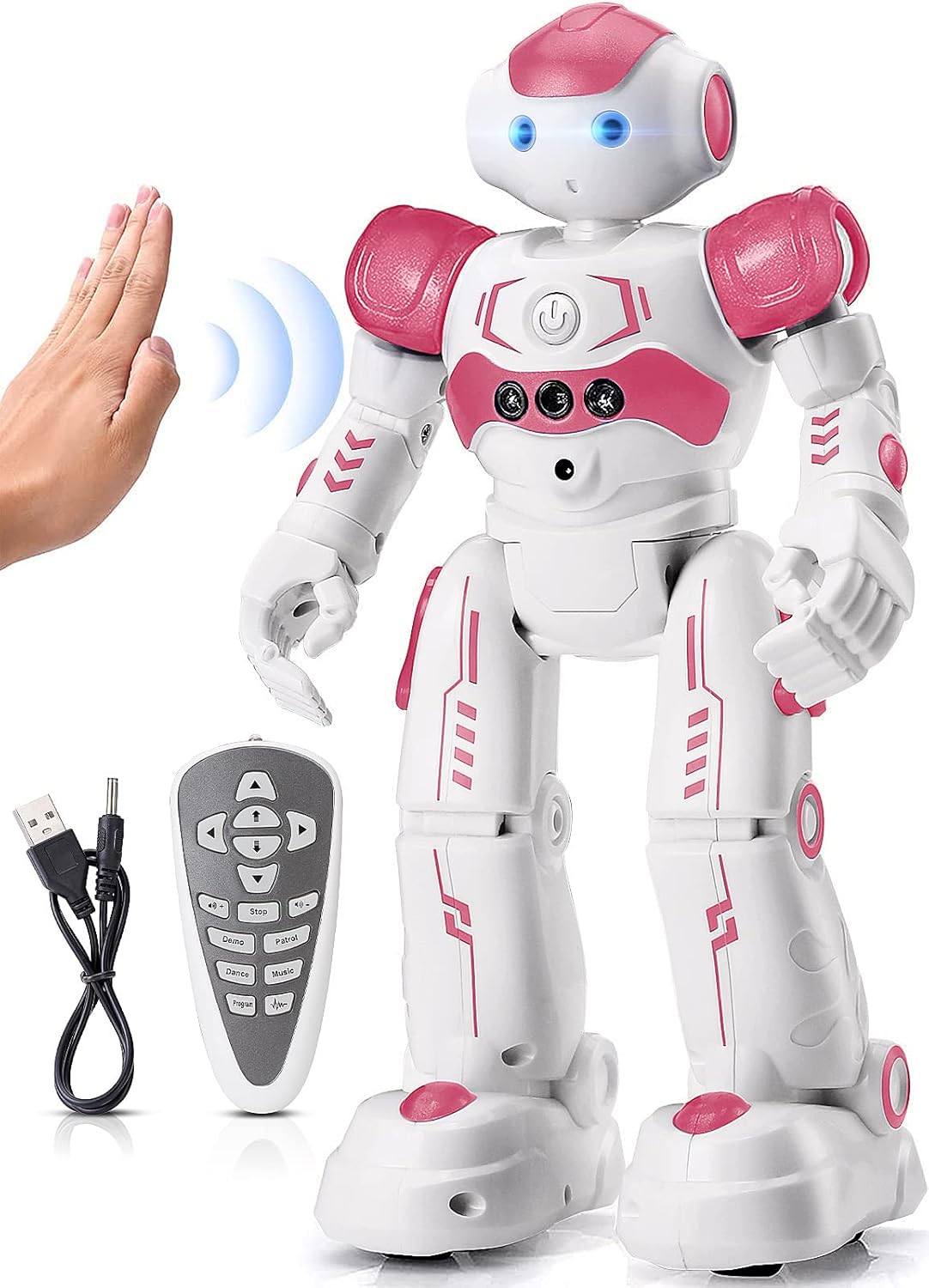 RC Robot Toys, Gesture & Sensing Programmable Remote Control, Birthday Gift for Kids, Age 3 4 5 6 7 8 Year Old Boys Girls