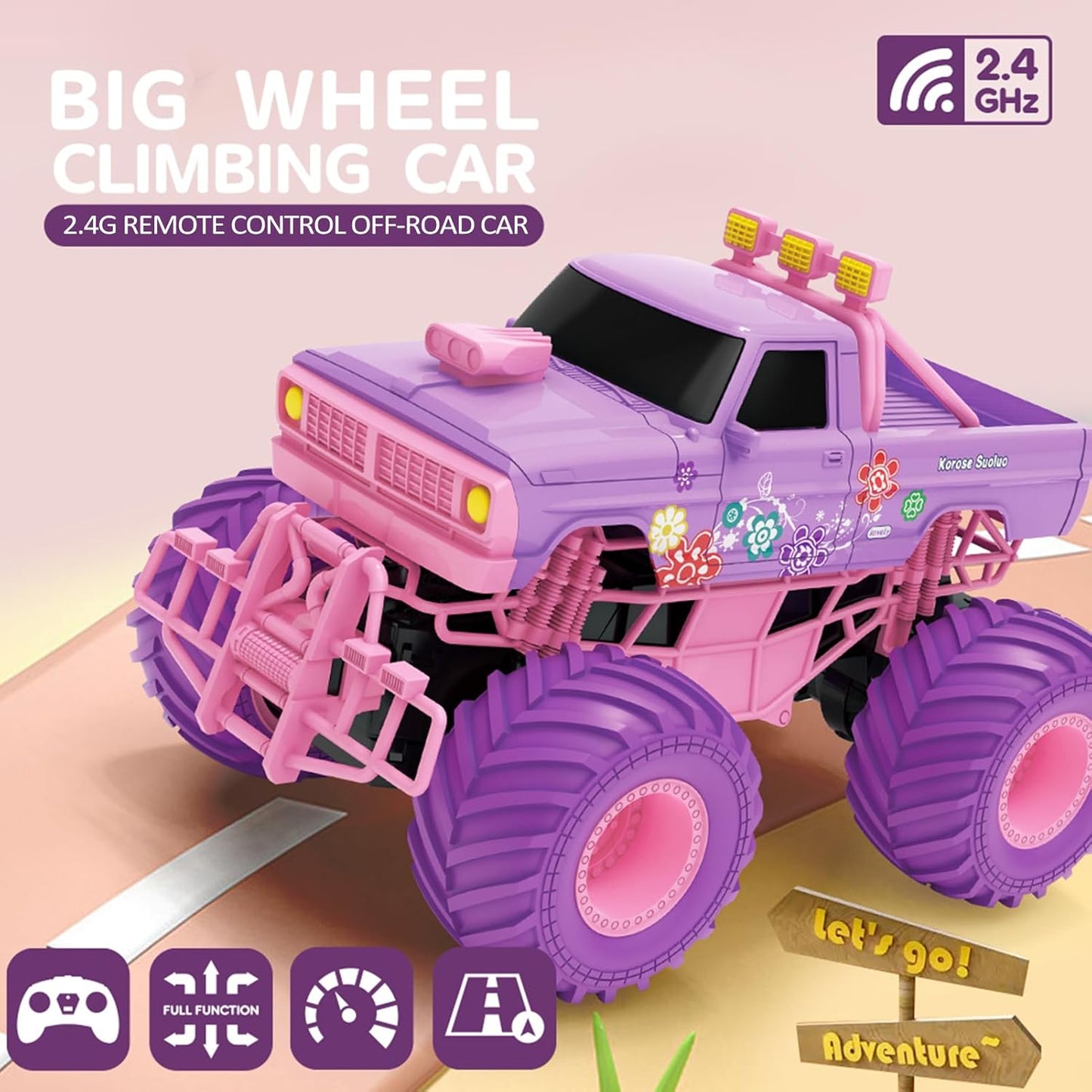 Q157 Pink 2.4GHz RC Off-Road Vehicle – High-Speed Climbing Truck, Perfect Gift for Girls