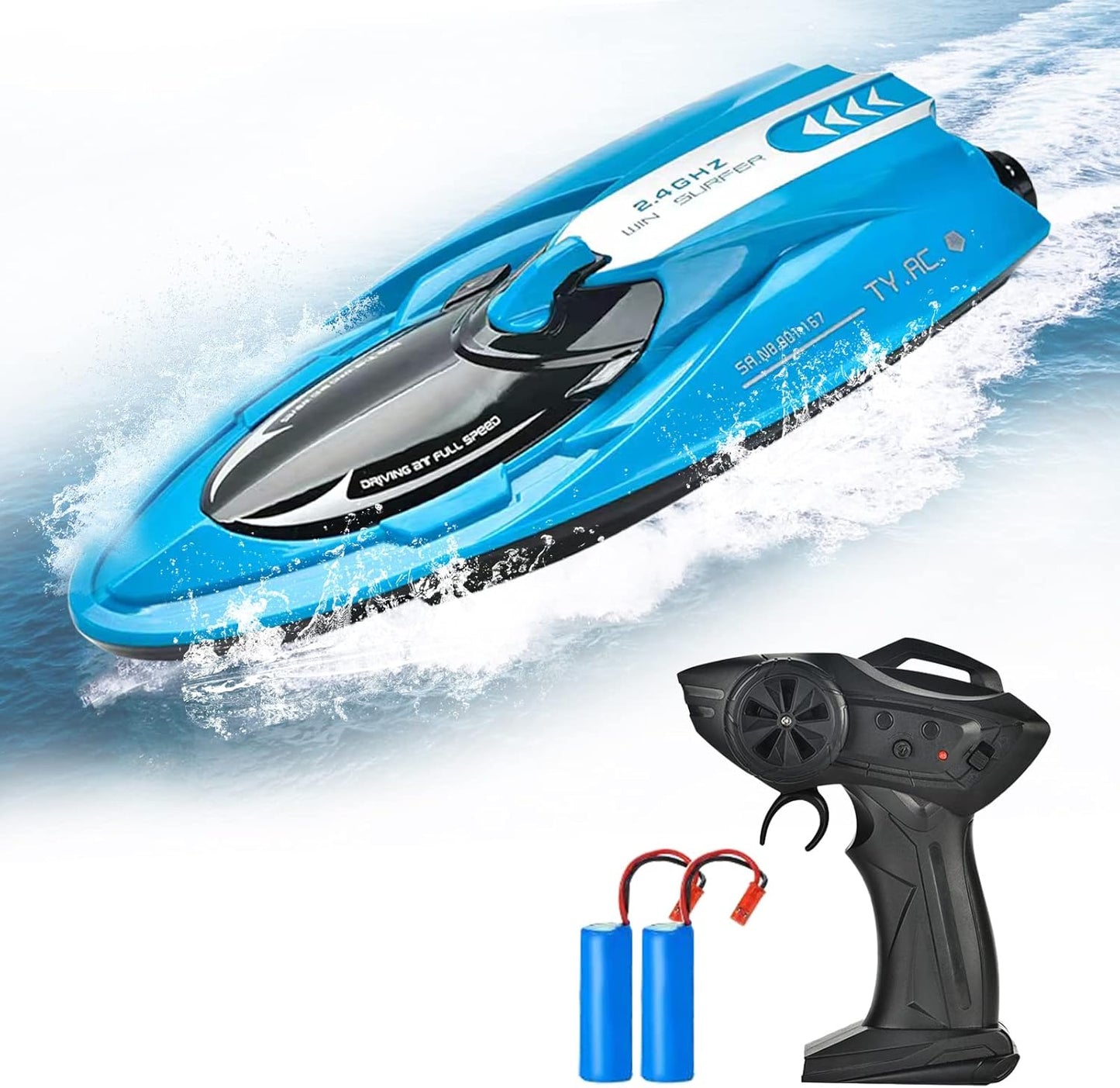 Waterproof RC Ship - Twin Turbojet Remote Control Speed Boat - 2.4GHz Radio Control Toy for Kids