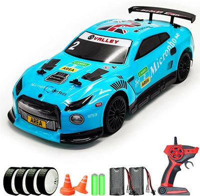 1/14 Scale Remote Control Drift Car – 2.4GHz 4WD Racing Car with LED Lights