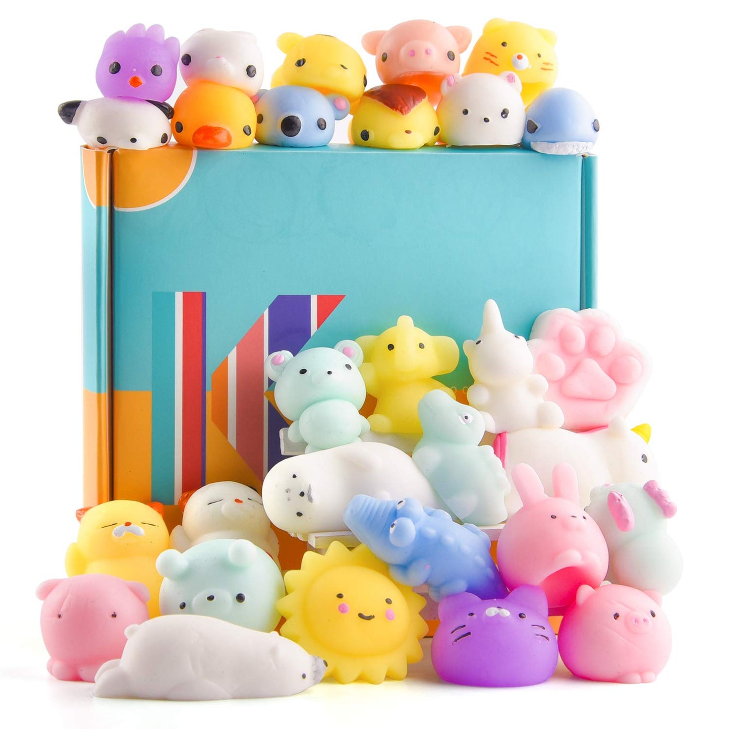 Christmas Calendar Anime Creative Cute Yellow Duck Gifts Squeeze Stress Relief Squishy Kids Toys Dolls Set Mystery Box