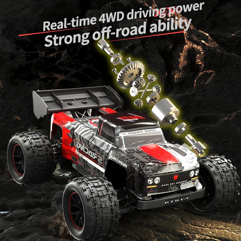 40KM/H Big Wheel Off-Road RC Car - 4WD Aluminum Alloy Drift Vehicle, Perfect for Climbing and Adventure