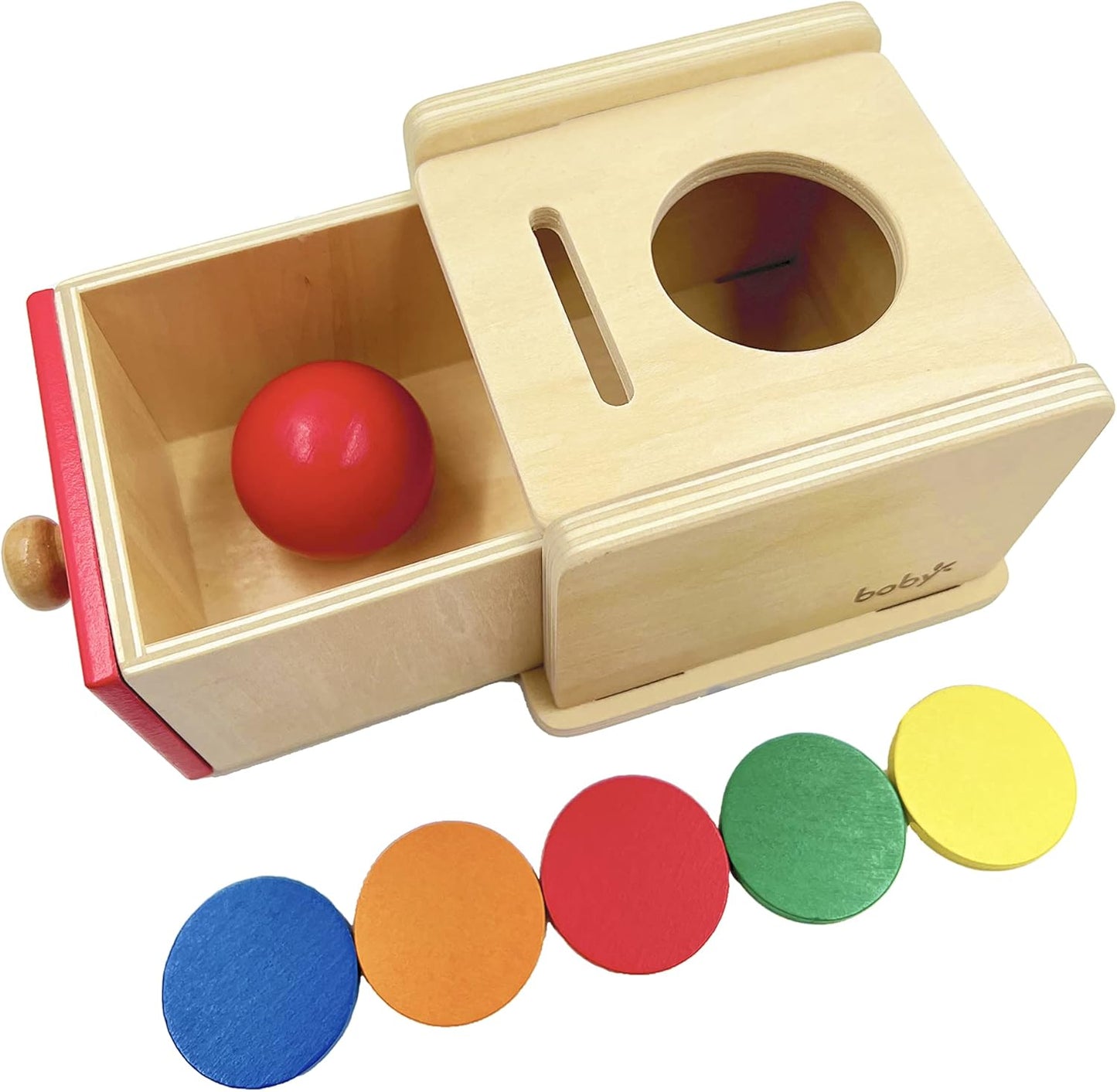 Montessori Coin & Ball Drop Box - 2-in-1 Object Permanence Toy for Babies 6-24 Months