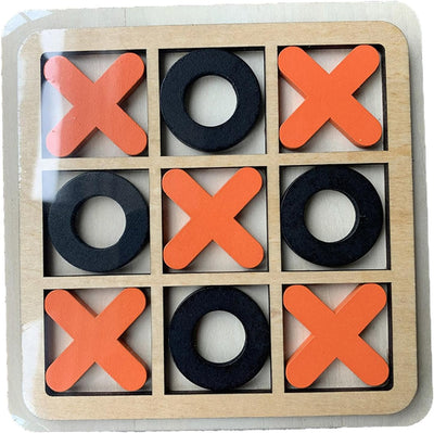 Wooden Xo Game Coffee Table Games for Living Room, Educational Toy Classic Board Top Table Games Decor Family Time Night Classic Board, Kids Play Travel Backyard Discovery Games