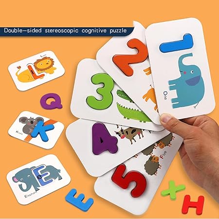 Flash Cards Early Education - Cognitive Card English Alphabet Flashcards for Kids