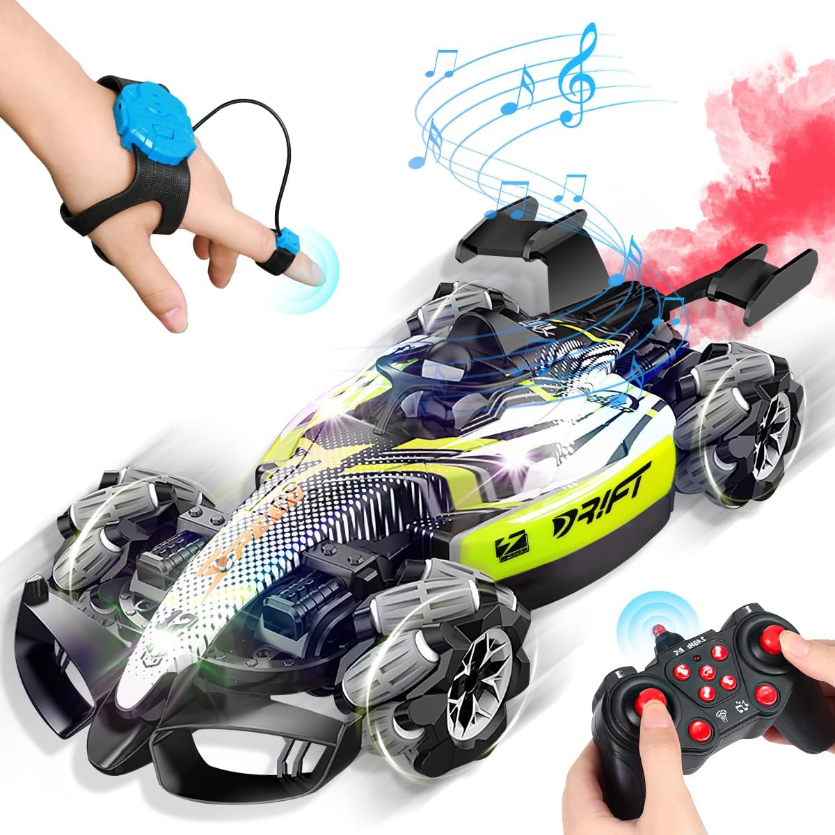 2.4G High-Speed F1 RC Drift Car – 4WD Spray Stunt Racing Toy for Kids