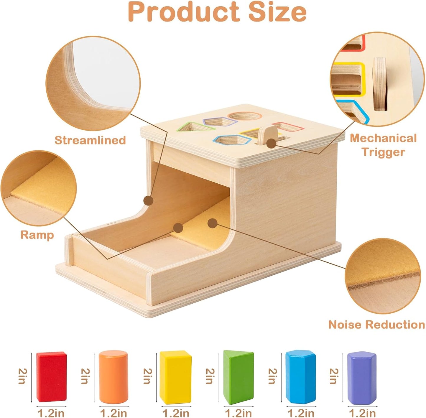 Montessori Toys for Babies (6-12 Months): Object Permanence Box with Blocks