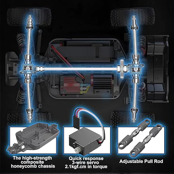 1/16 Brushless RC Buggy H16PL - 4WD Fast Racing Truck for Adults, 38 mph Max Speed with 2S Battery