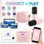 Mini Karaoke Machine for Kids Adults, Portable Bluetooth Speaker with 2 Wireless Microphones,18 Pre-Loaded Songs Toys(Lightpink) - Toyigo