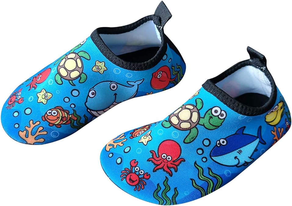 Toddler Kids Swim Water Shoes Quick Dry Non-Slip Water Skin Barefoot Sports Shoes Aqua Socks for Boys Girls Toddler