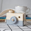 Baby Toy Wooden Mini Camera Toy, Baby Kids Cute Mini Sharpe Toy, Neck Hanging Photographed Props for Baby Toddlers Children Kids' Room Hanging Decor Gift (Gray) - Toyigo