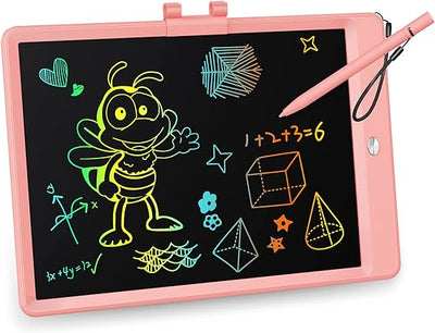 LCD Writing Tablet, 10 Inch Colorful Toddler Doodle Board Drawing Tablet, Erasable Reusable Electronic Drawing Pads, Educational and Learning Toy for 3-6 Years Old Boy and Girls