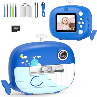 Digital Print Camera for Kids ? 2.4 Inch LCD Toy Camera with Instant Print for Children (Girls & Boys)