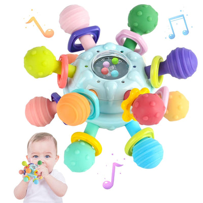 Montessori Baby Sensory Teethers - Rattle Toys for Infants - Shower Gifts for Newborn Boys & Girls (0-18 Months) - Chew & Learning Toys