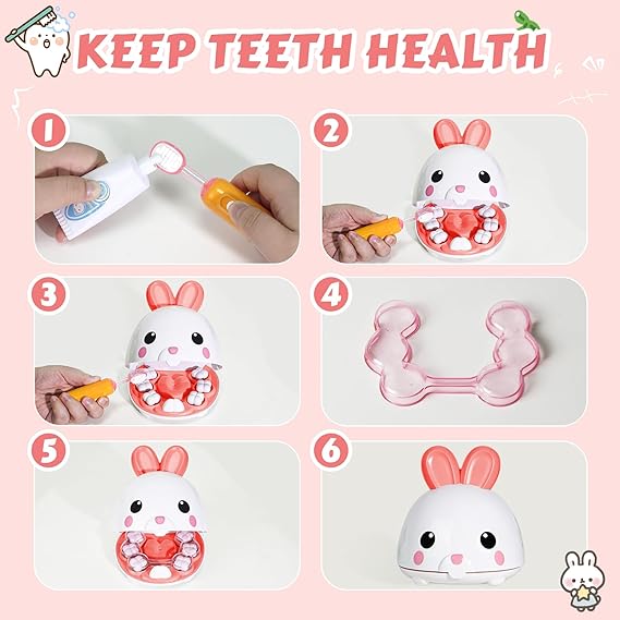 Dentist Kit for Kids - 31 Pcs Doctor Kit for Toddlers 3-5 Pretend Play Kit Toys for Role Play Pretend Playset Kit for Toddlers - Gifts Easter Basket Stuffers for 3-7 Years Old Girl - Toyigo