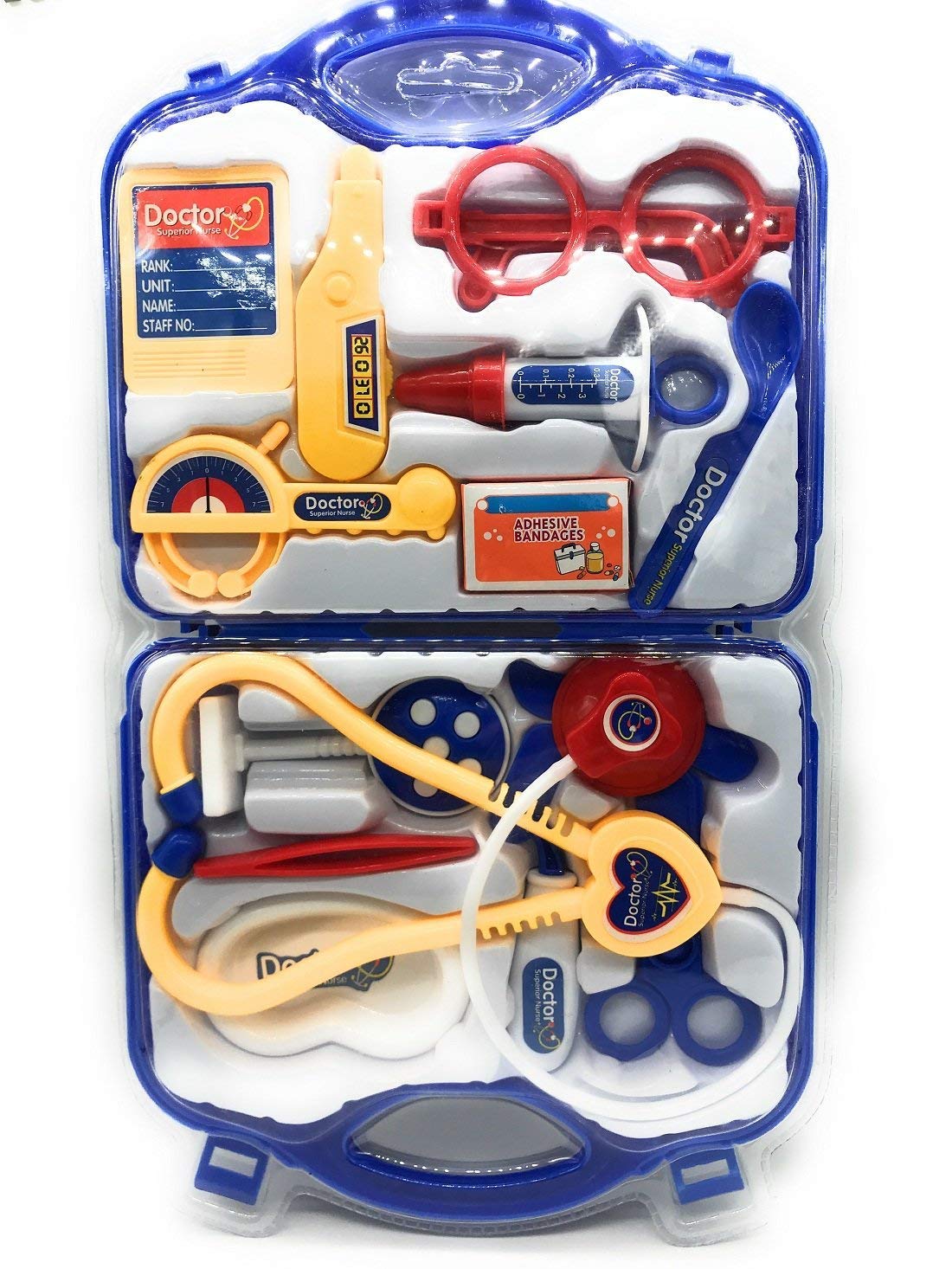 Doctor Kit Toys for Kids in Blue ? Ultimate Pretend Play Medical Set for Young Aspiring Doctors with Realistic Instruments and Carrying Case