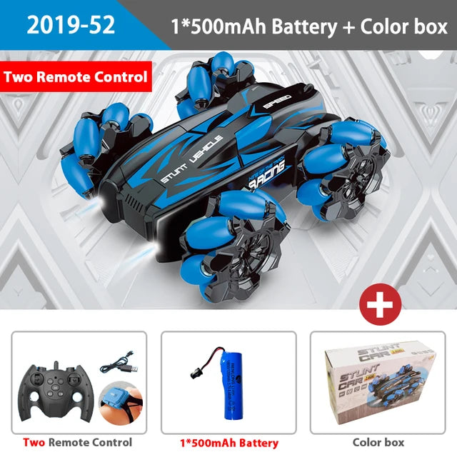 RC Stunt Car, F1 Drift RC Car With Led Lights Music 2.4G Glove Gesture Radio Remote Control Spray Stunt Car 4WD Electric Children Toys - Toyigo