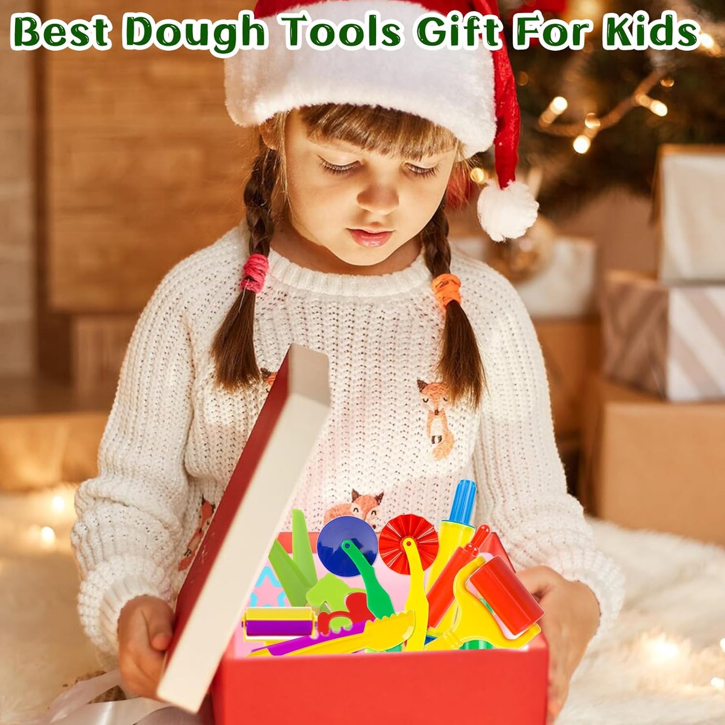 Play Dough Tools, Set for Kids 30 PCS, Playdough Toys Accessories with Dough Molds, Cutters Extruder Scissors for Girls Boys