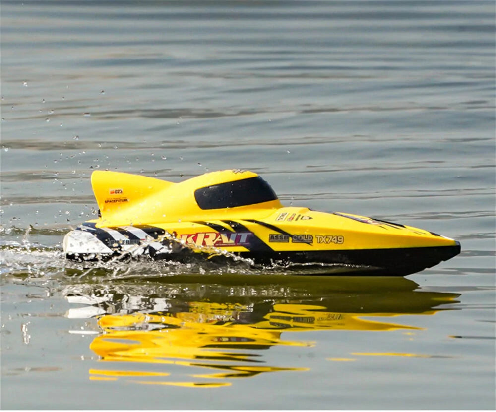 2.4GHz RC Boat Brushless, Boy Water Electric High-Speed Remote Control Speedboat, Turbo Jet RC Boat Model, Competitive Remote Control Boat, Electric RC Speedboat