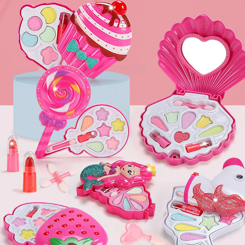 Pretend Princess Makeup Play Set for Girls, Dress-Up Toy with Play House Accessories