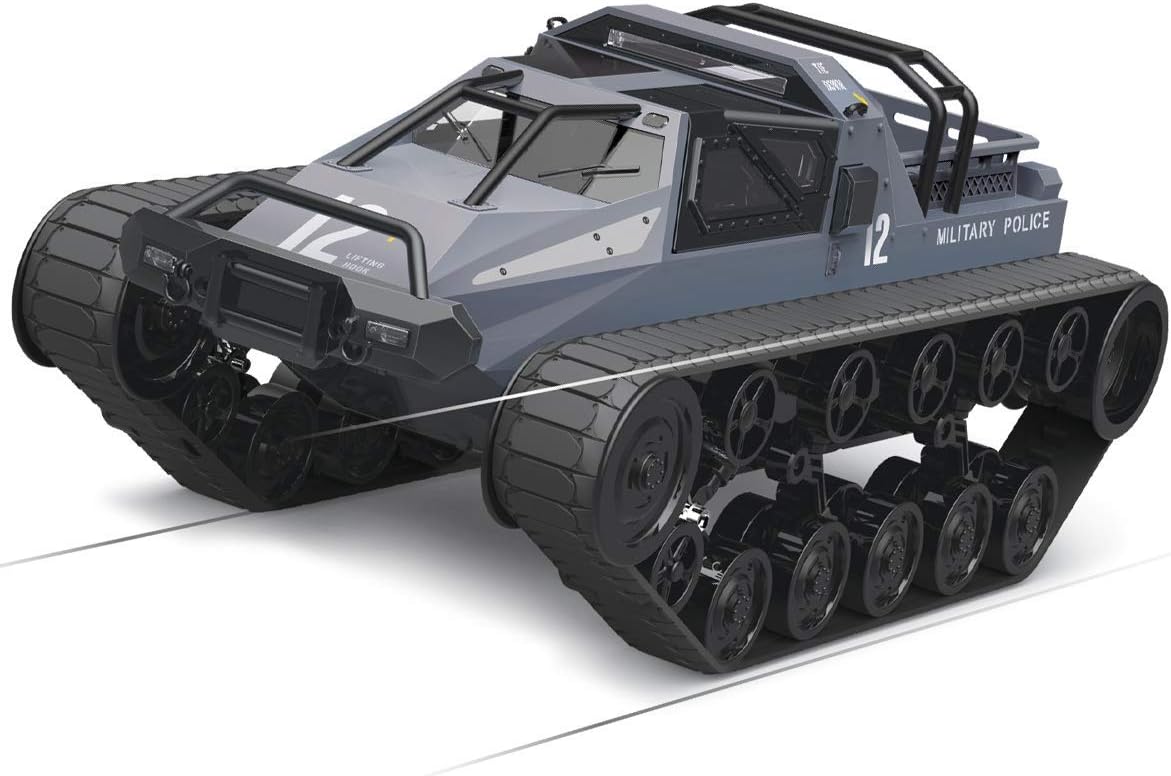 RC Tank, Mostop Remote Control Crawler, High Speed Tank Off-Road 4WD RC Car, 2.4 Ghz RC Army Truck, 1/12 Drift Tank for Kids Adults - Toyigo