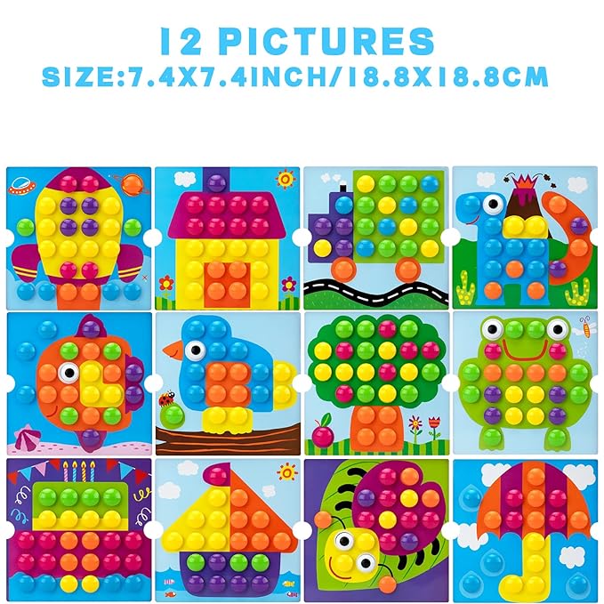 Cross-Border Kindergarten Mushroom Nail DIY Educational Cube Puzzle Toys - Intelligence Development for Kids