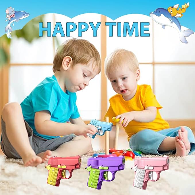 Hot Sale 3D Gravity 1911 Pistol Reload Toy - Children's Decompression Gun, Carrot Knife, Fingertip Gyroscope for Boys