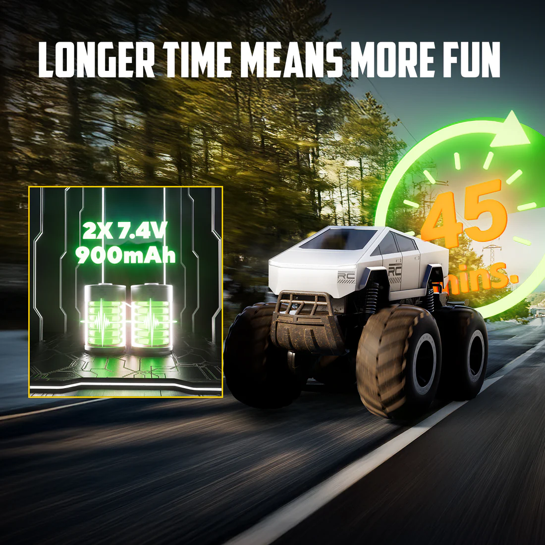 Amphibious 1:16 All Terrain Off-Road RC Car Waterproof