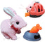 Interactive Bunny Rabbit Stuffed Animal, Easter Gift for Kids, Electric Plush Toy with Sound & Movements, Play House Set