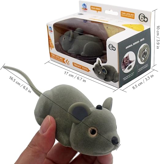 Cute RC Mice Remote Control Rat Animal Toy Electric Car Vehicle for Pet Cat Dog Realistic Kids Birthday Gifts