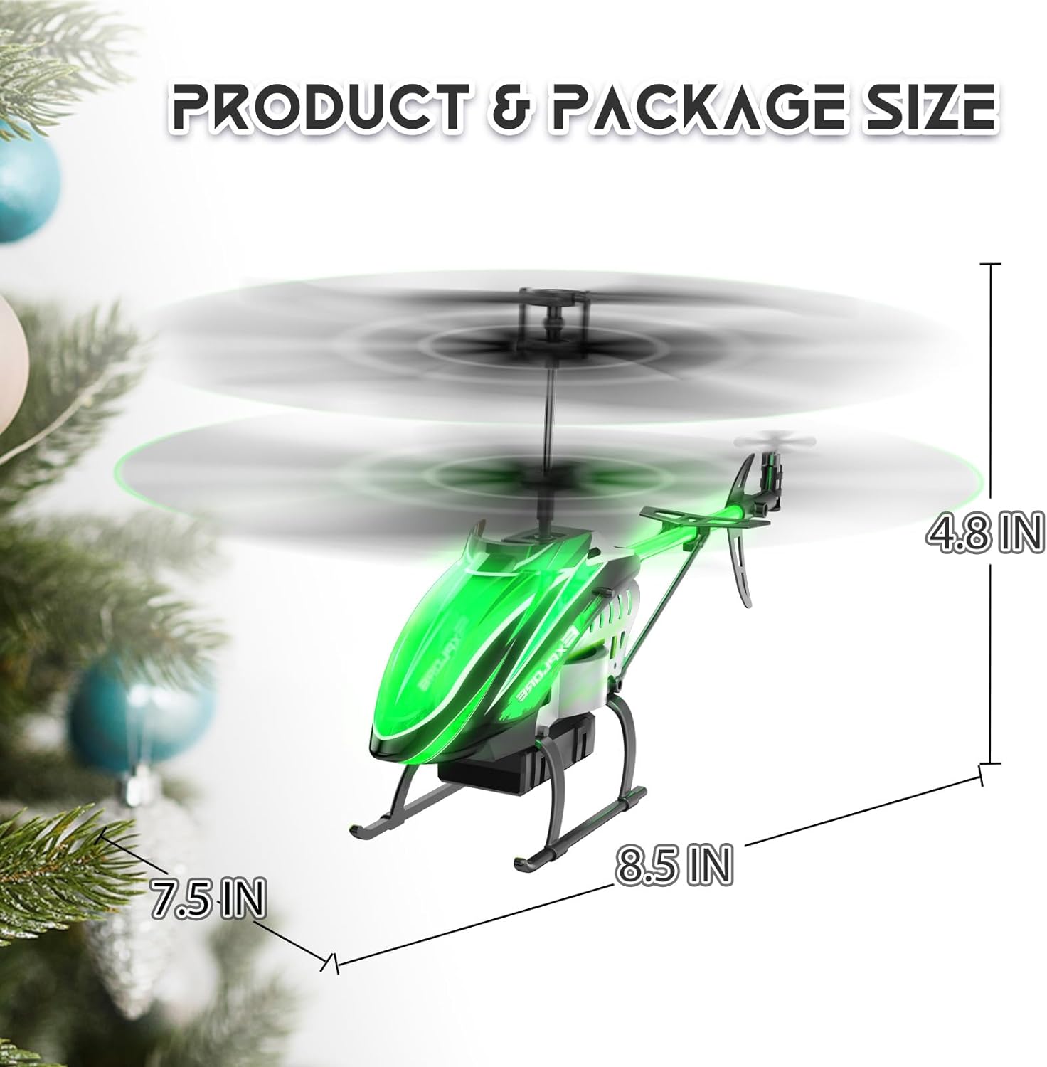 Remote Control Helicopter, 30Mins Flight(2 Batteries), 7+1 LED Light Modes,   Altitude Hold, 3.5 Channel, Gyro Stabilizer,  Remote Helicopter Toys for Boys and Girls (Colour May Vary) - Toyigo