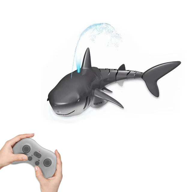 RC Shark, Mini whale Spray Water Toy Remote Control Toy, Remote Controlled Boat ship Submarine Robots Fish Electric Toys for Kids Boys baby Children - Toyigo