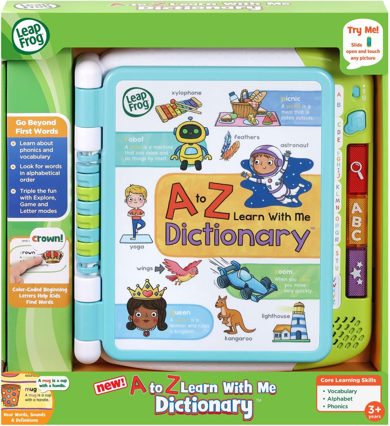 Learning toy, Alphabet Interactive learning dictionary A to Z learning tool, Alphabet and vocabulary learning device for Kids Interactive learning dictionary A to Z learning tool, Alphabet and vocabulary learning device for Kids - Toyigo