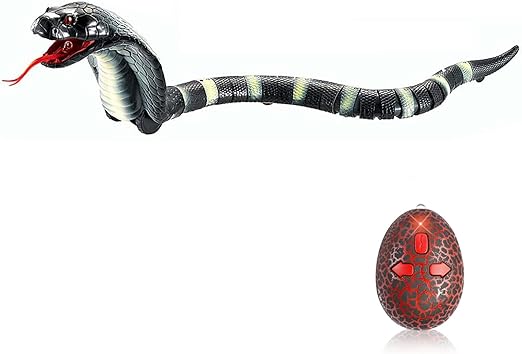 Long Fake Cobra Animal Trick RC Snake, Remote Control Snake Rechargeable Simulation RC Snake, Prank RC Animal Toys - Toyigo