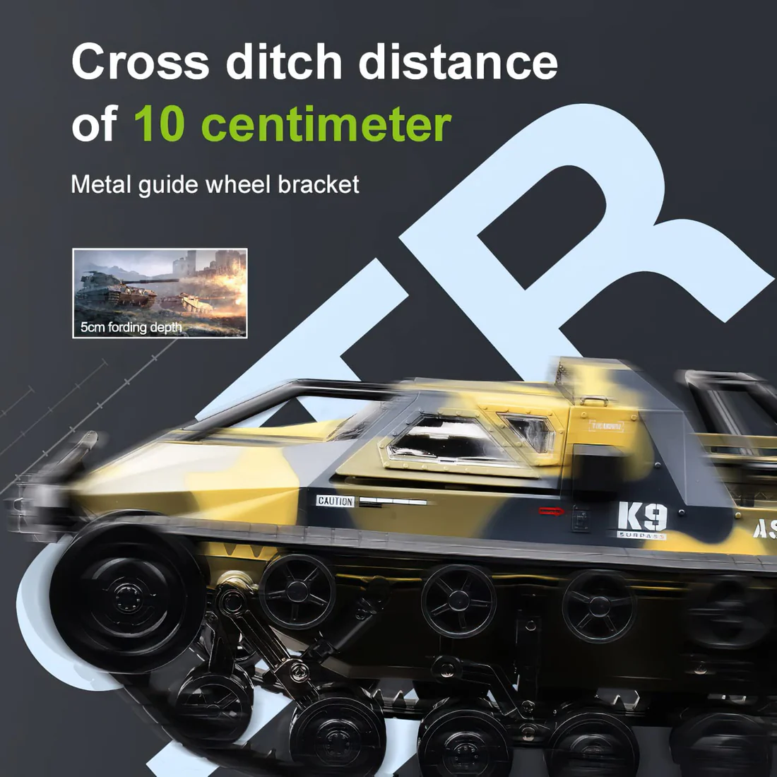 1:12 Scale High-Speed All-Terrain Tank (Yellow)