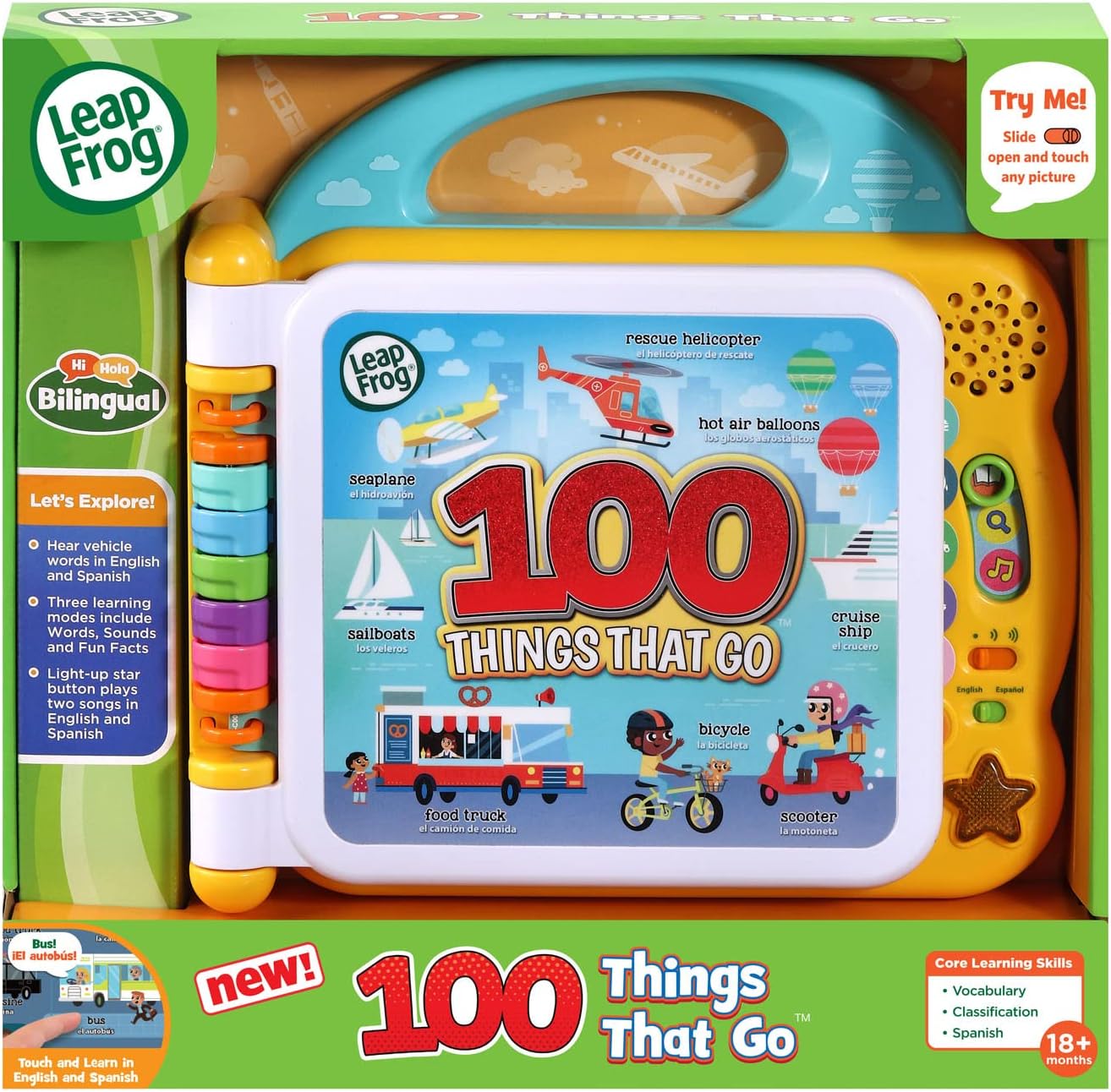 100 Things That Go Book, That Go activity book, interactive Educational learning book,  Early learning book for toddlers Kids