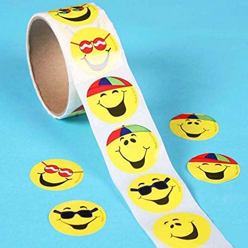 Sticker Rolls, 5 Rolls of Party Supplies Stickers for Kids, Teachers 500 Stickers