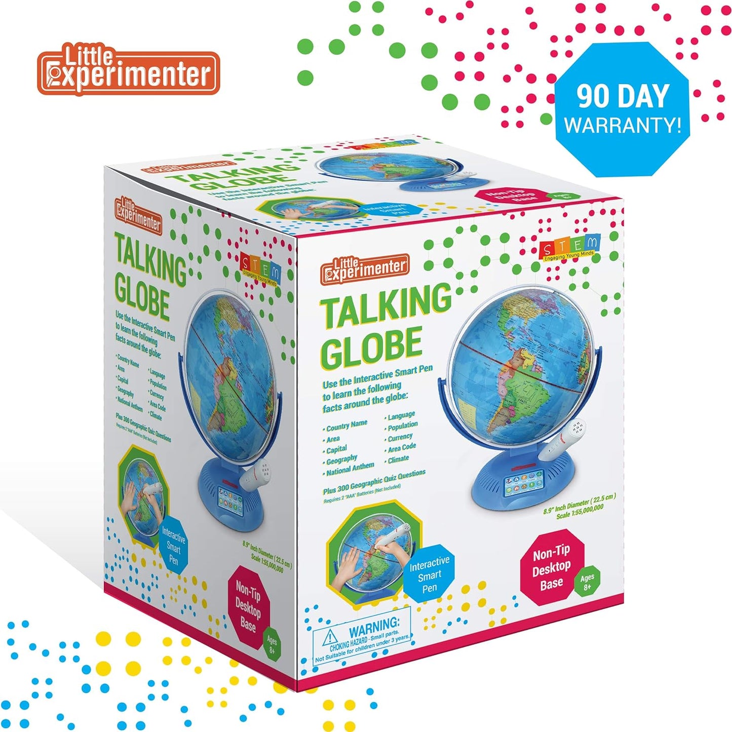 Interactive Globe For Kids, Talking Globe with Smart Pen, Educational World Globe for Children, Learning Globe For Kids, Smart Pen Interactive Globe, Globe With Voice Features For Kids - Toyigo