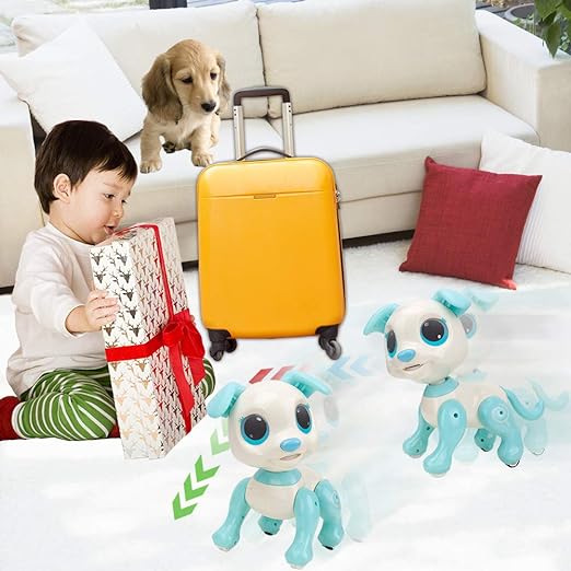 Interactive RC Dog Toy , Cute Gesture Sensing Puppy for Toddlers, STEM Play, Ideal Holiday/Birthday Gift for 3-8 Year Olds