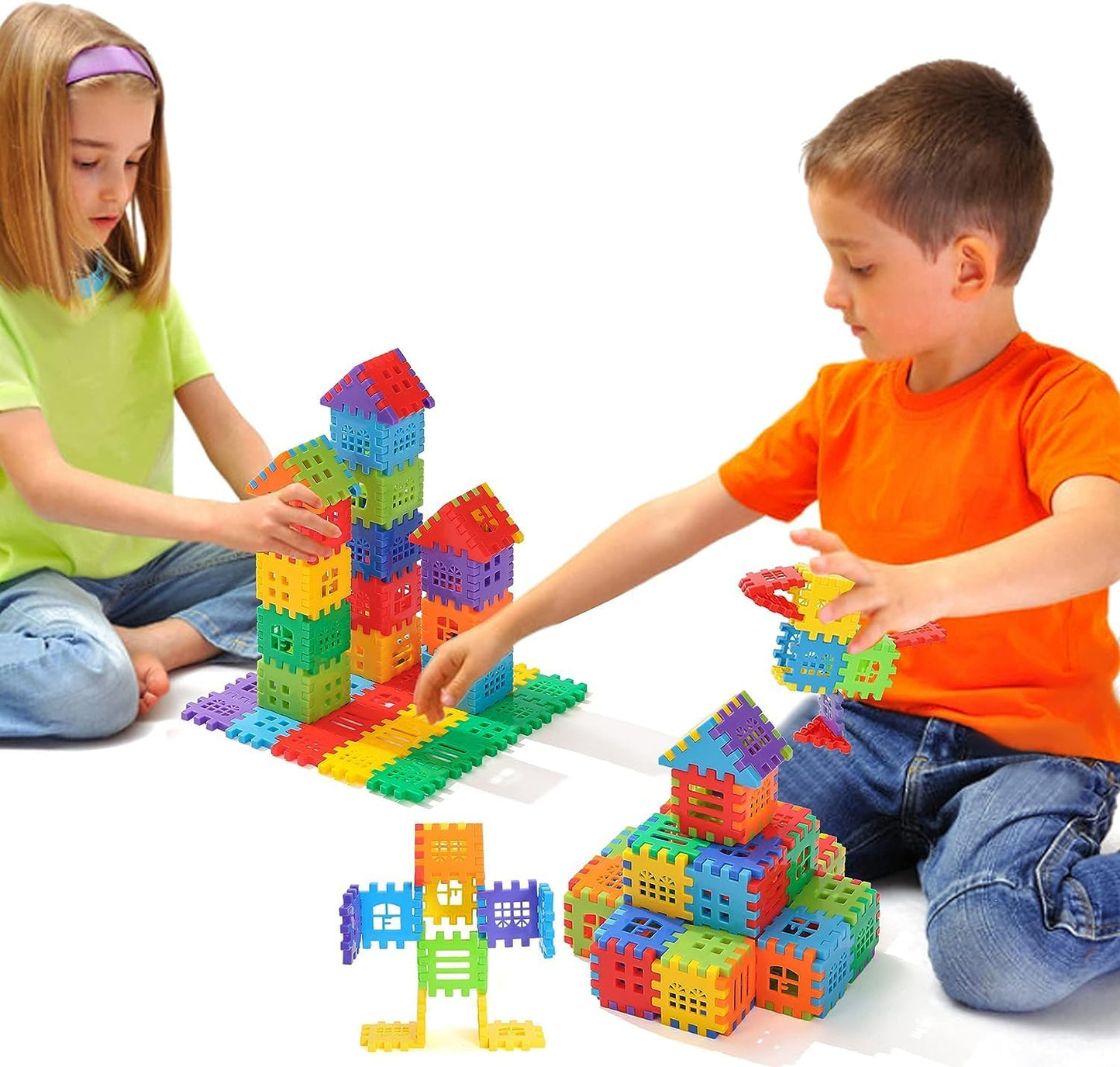 Interlocking Building Blocks Toys for Kids, Toddlers Building Blocks Educational Toys Set 70 PCS4