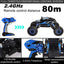 Remote Control Car, 2.4Ghz 4WD All Terrain RC,  Rock Crawler Monster Truck With 2 Batteries, Remote Control Car for Kids Boys, Blue - Toyigo