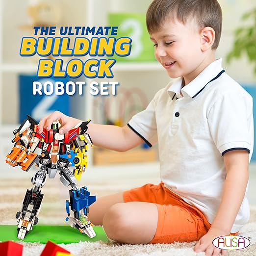 4-in-1 Jingtao Warrior Transformer Robot - King Kong God of War Assembly Model - Small Particle Building Blocks for Boys