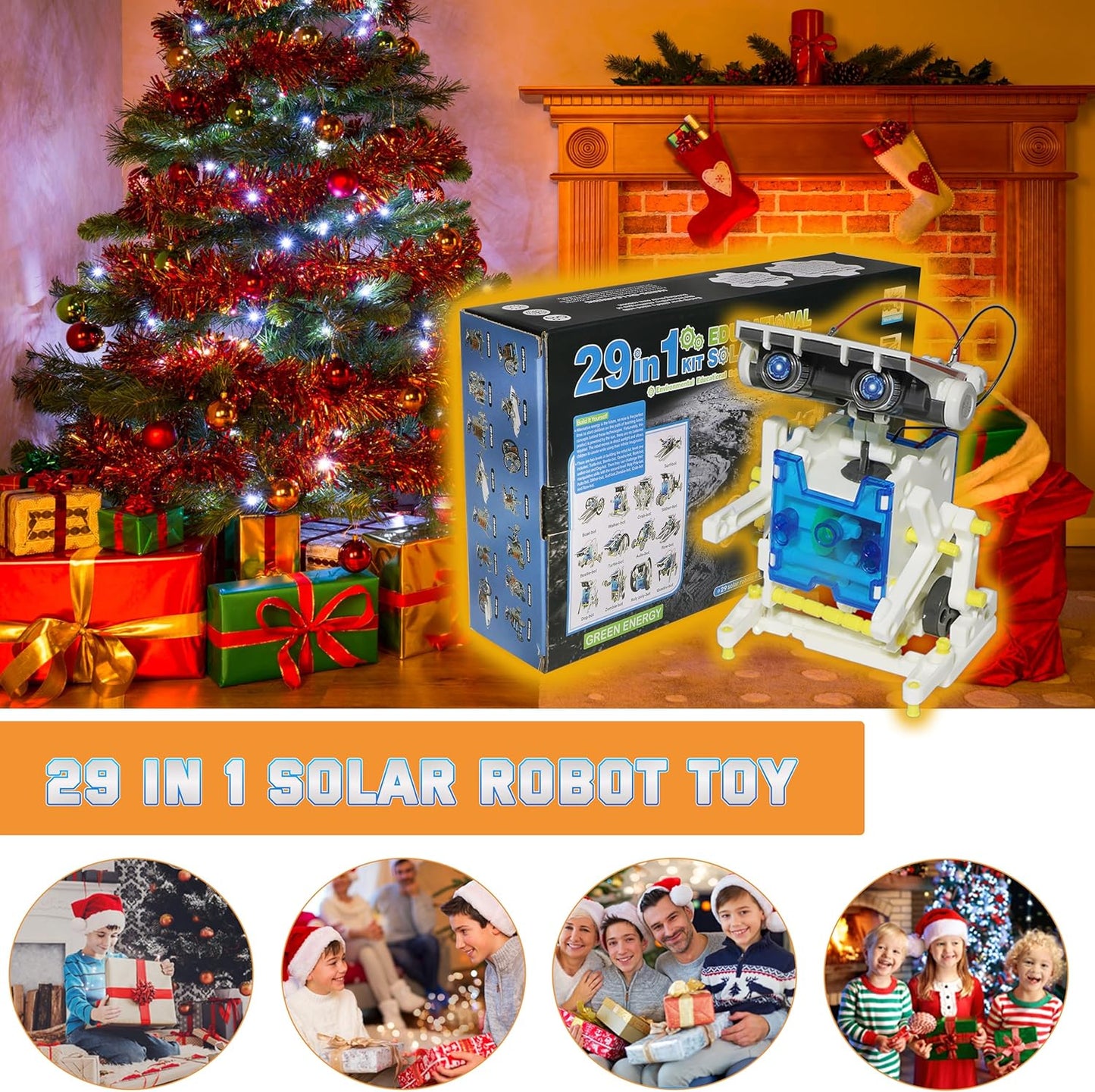 29-in-1 STEM Solar Robot Kit, Solar Robot Space Toys Building Science Kits, Educatoinal Learning Science Building Toys, DIY Educational Science Kits Gift for Kids Ages 8-12