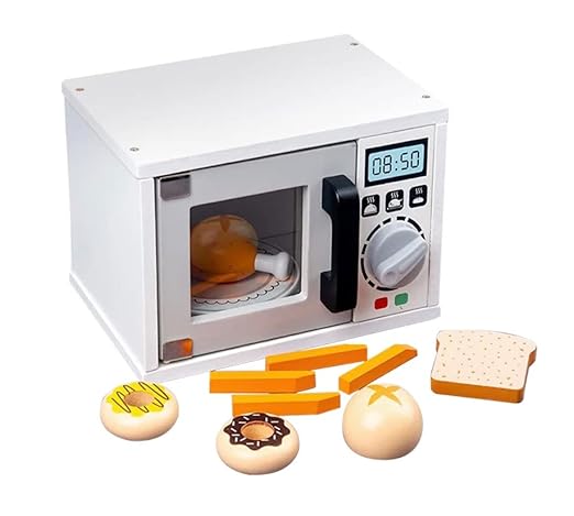 Wooden Play House Electric Oven Set - Magnetic Bread Cutting Toy for Kindergarten Kids, Simulation Home Kitchen Play