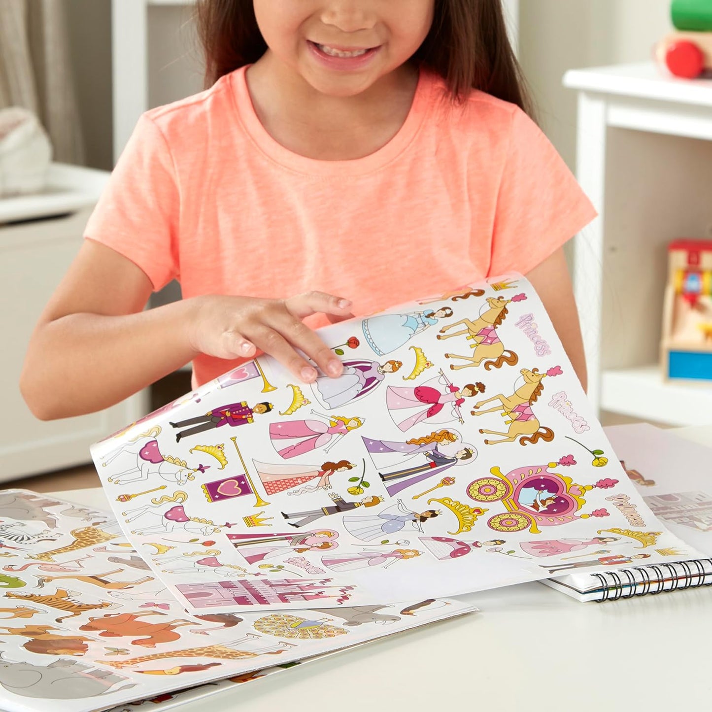 Sticker Collection Book, Princesses, Tea Party, Animals, and More, 500+ Stickers, FSC Certified