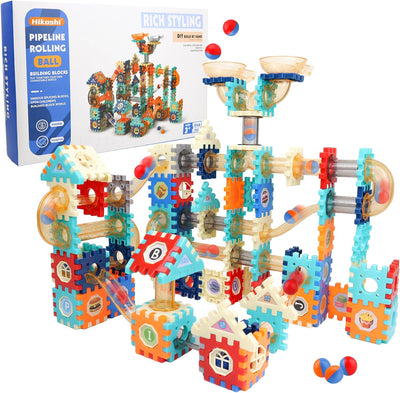 Marble Run Set, 246 Pcs Marble Run Set,  Marble Maze Game Building Blocks Kit STEM Educational Marble Race Track DIY Toys Gifts, Marble Runs for Kids Ages 4-8 8-12 Years Old Boys and Girls