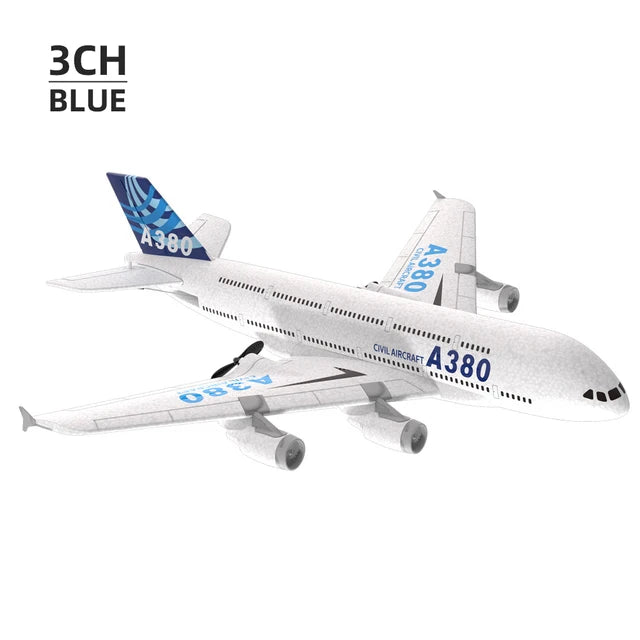 Airplane Airbus, A380 Airplane Foam Toys 2.4G Glide Fixed Wing RTF Plane Outdoor Toys Drone Modal Easy Fly RC airplane 3-Axis, Remote Control Plane - Toyigo